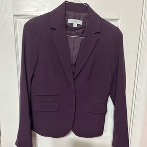 Purple Tailored Blazer with Notched Lapels